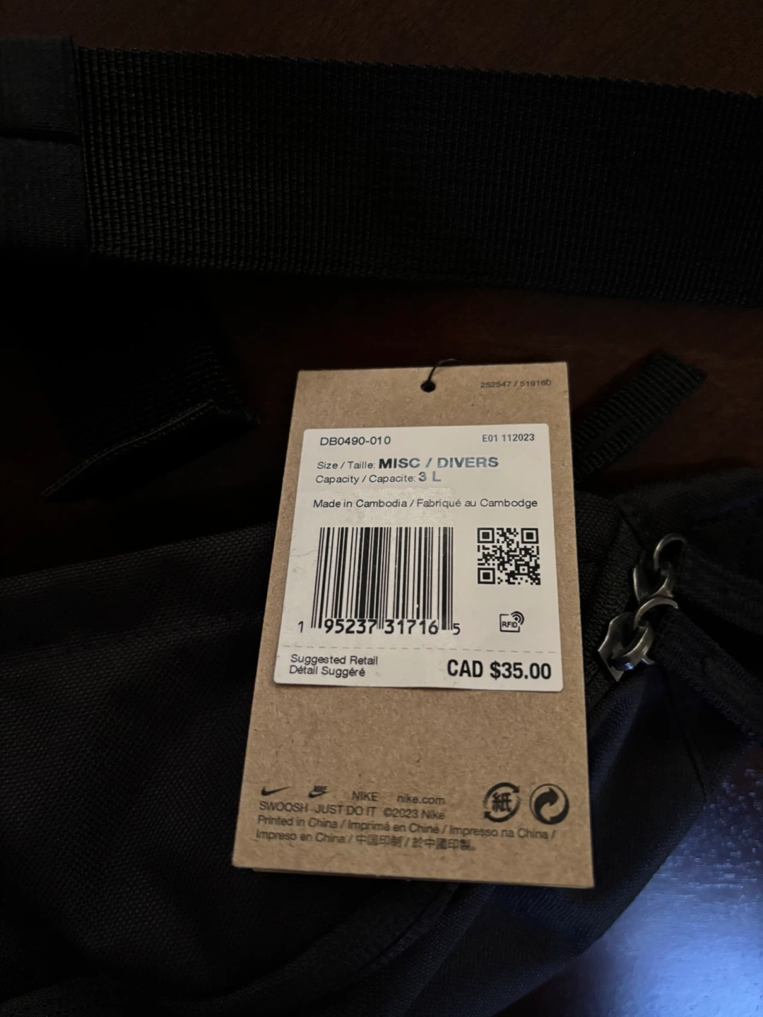 Brand new Nike Fanny Pack Waist Bag Black - photo 2