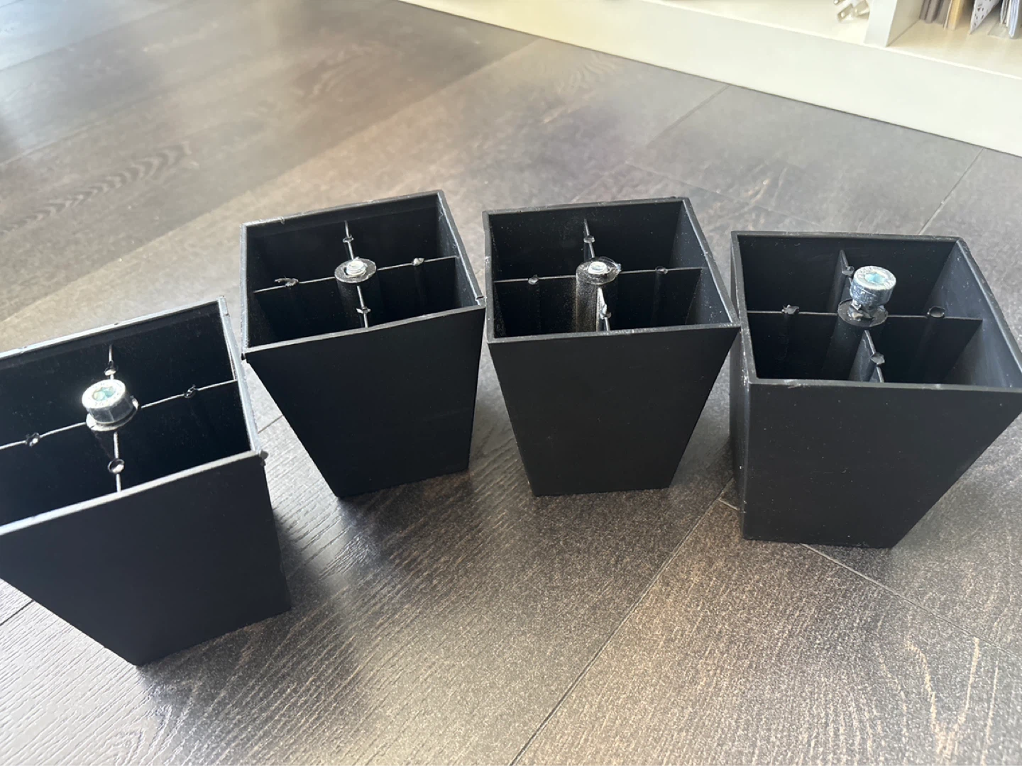 Set of 4 Black Furniture Legs