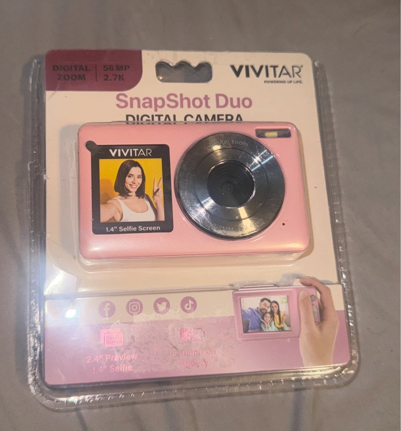 Vivitar SnapShot Duo Digital Camera - Pink