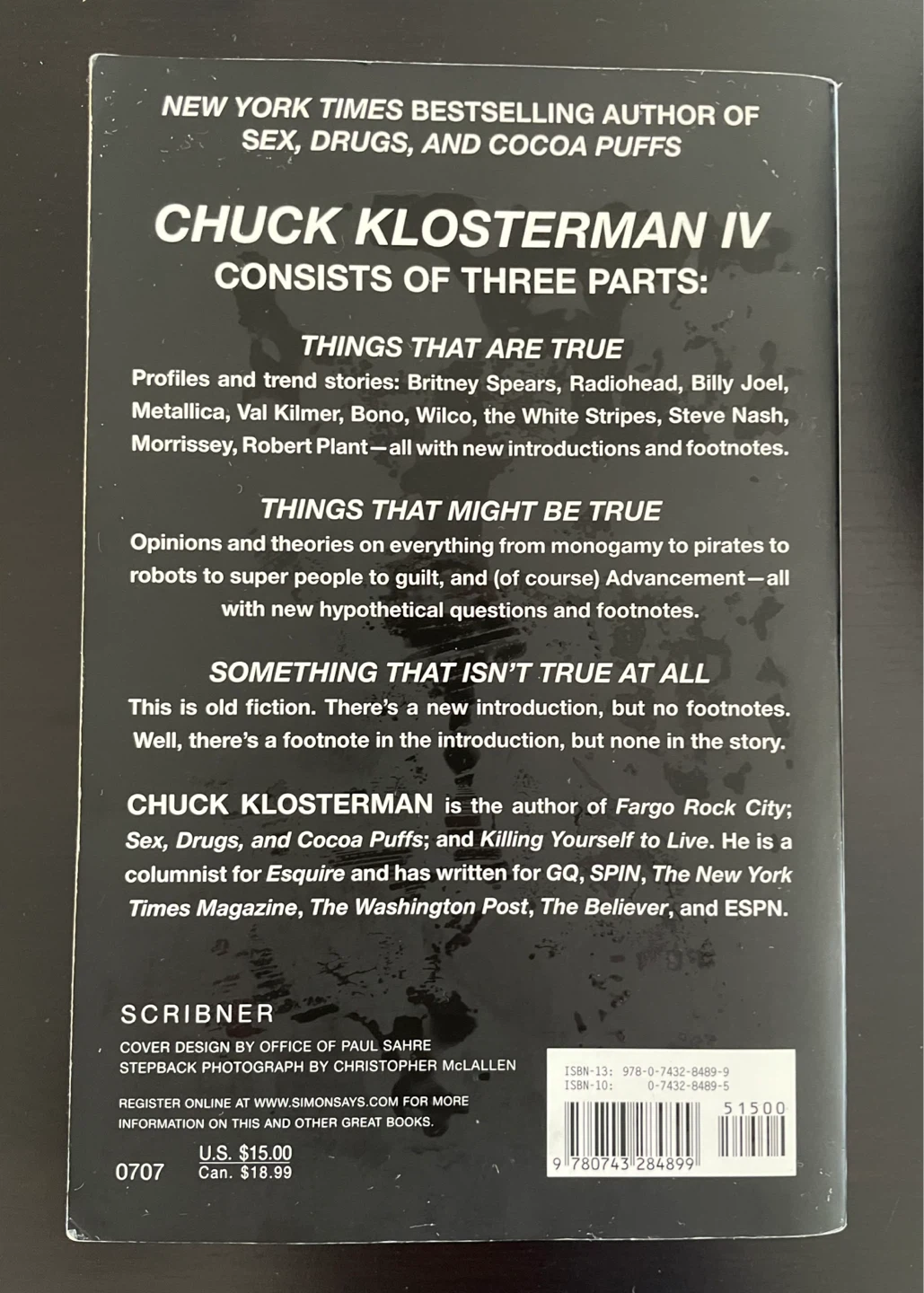 Chuck Klosterman IV Book - photo 2