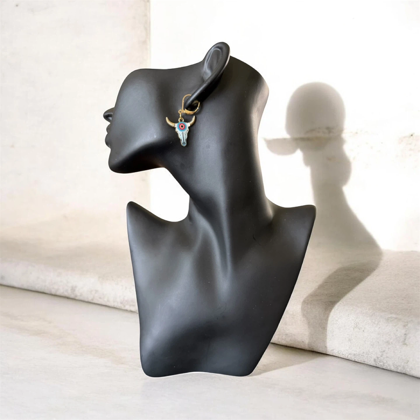 Bull Skull Drop Earrings - photo 2