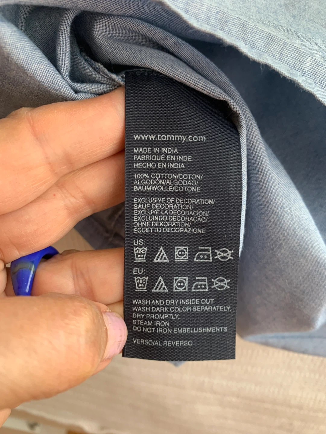 Tommy Hilfiger Grey Embellished V-Neck Top - photo 4