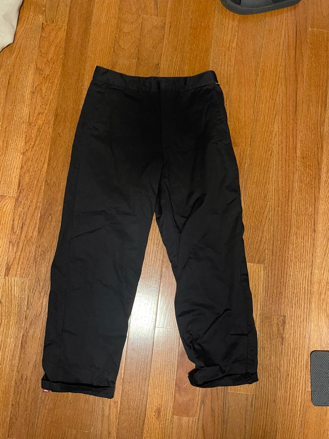 Vans Authentic Chino Pants Black Size 32 Baggy Fit