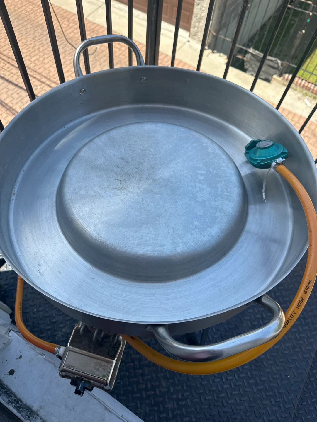 Comal para tacos y quemador de gas