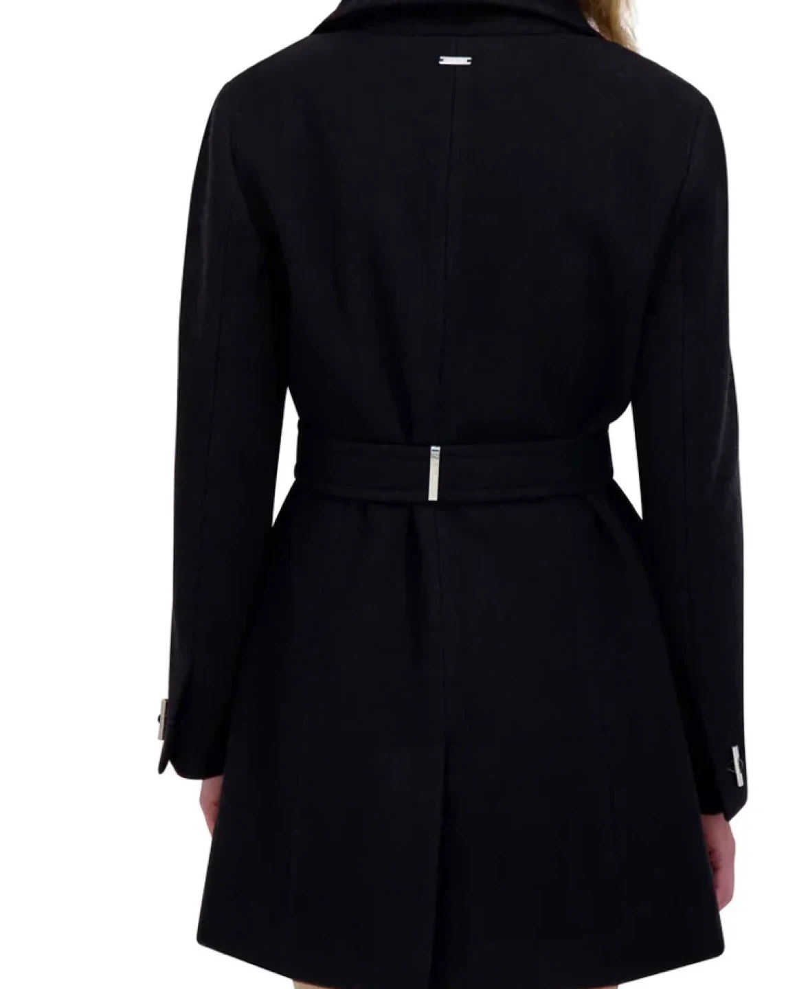 Black belted DKNY coat - photo 2