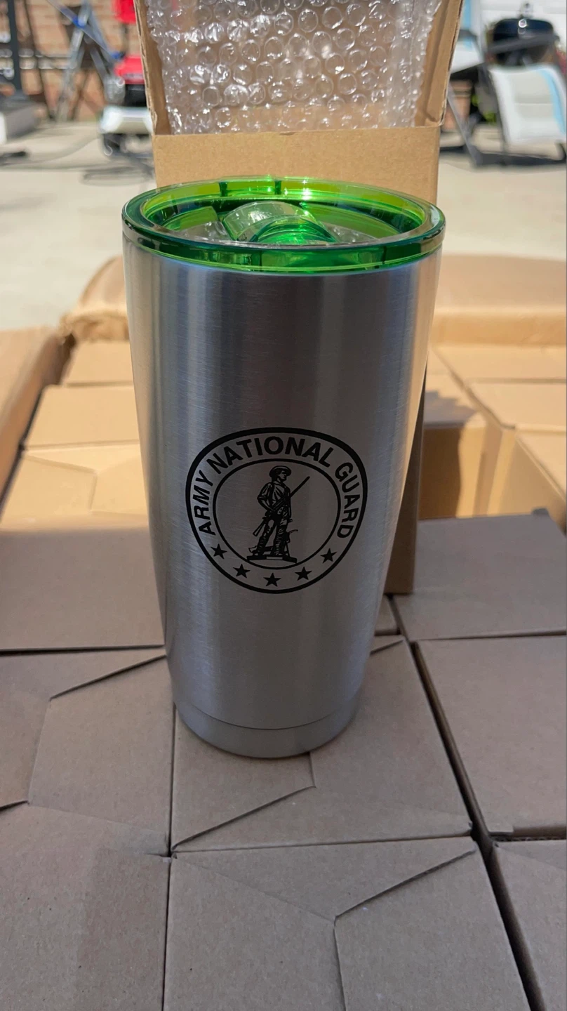 Army National Guard Tumbler with Green Lid