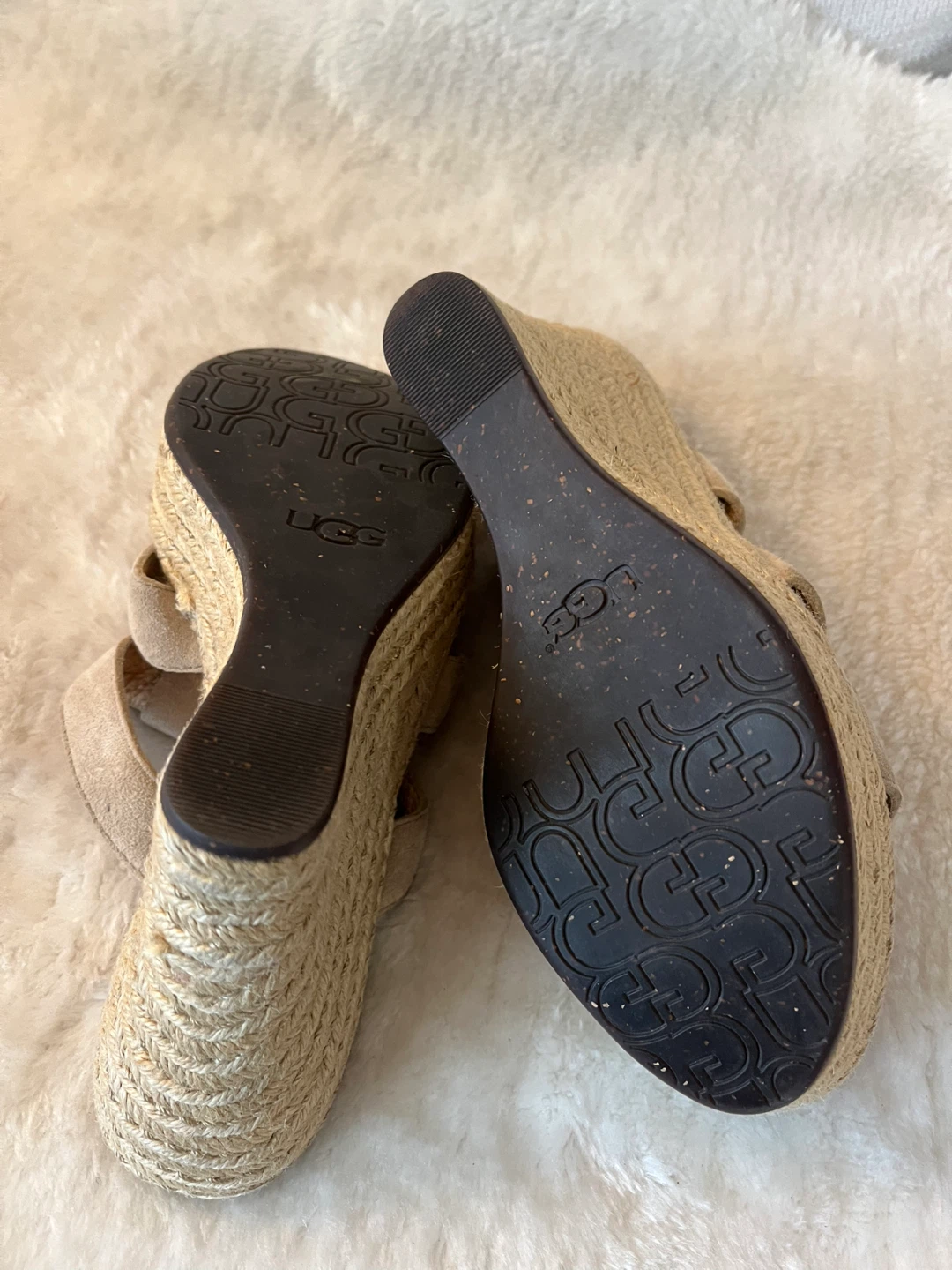 Ugg Suede Wedge Sandals Size 6 - photo 4