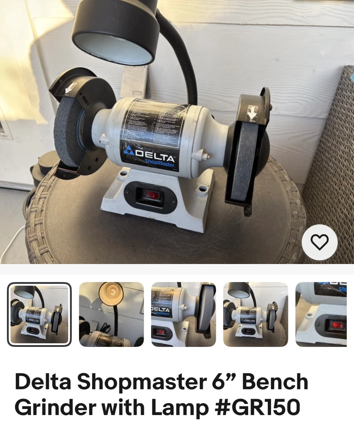 Delta Shopmaster 6" Bench Grinder with Lamp