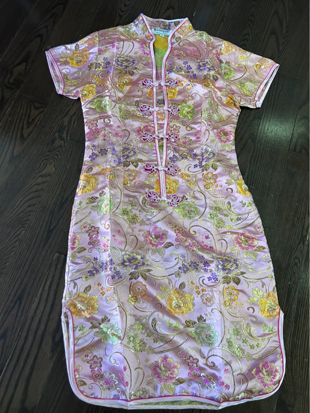 Kumquat Yamei Clothing Dress - Pink Floral Pattern Size S