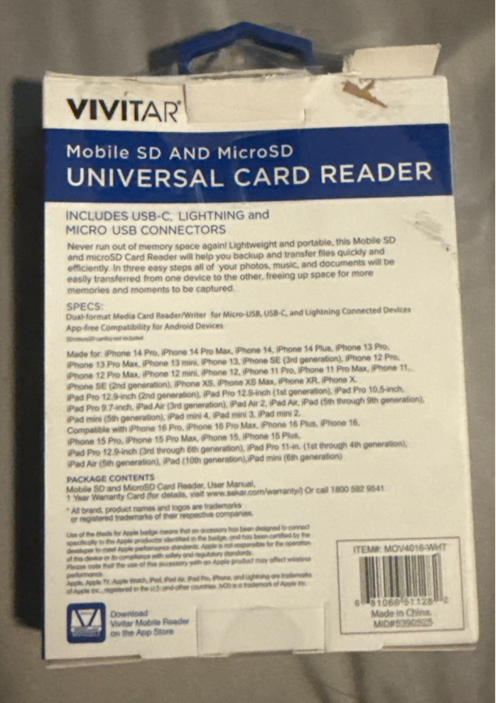 Vivitar Mobile SD and MicroSD Universal Card Reader - photo 2