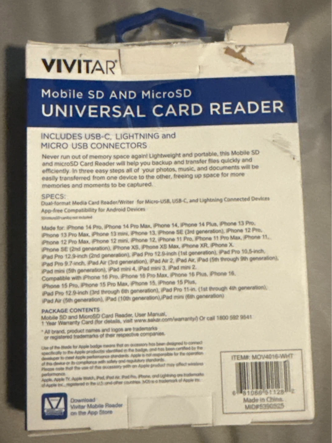 Vivitar Mobile SD and MicroSD Universal Card Reader - photo 2