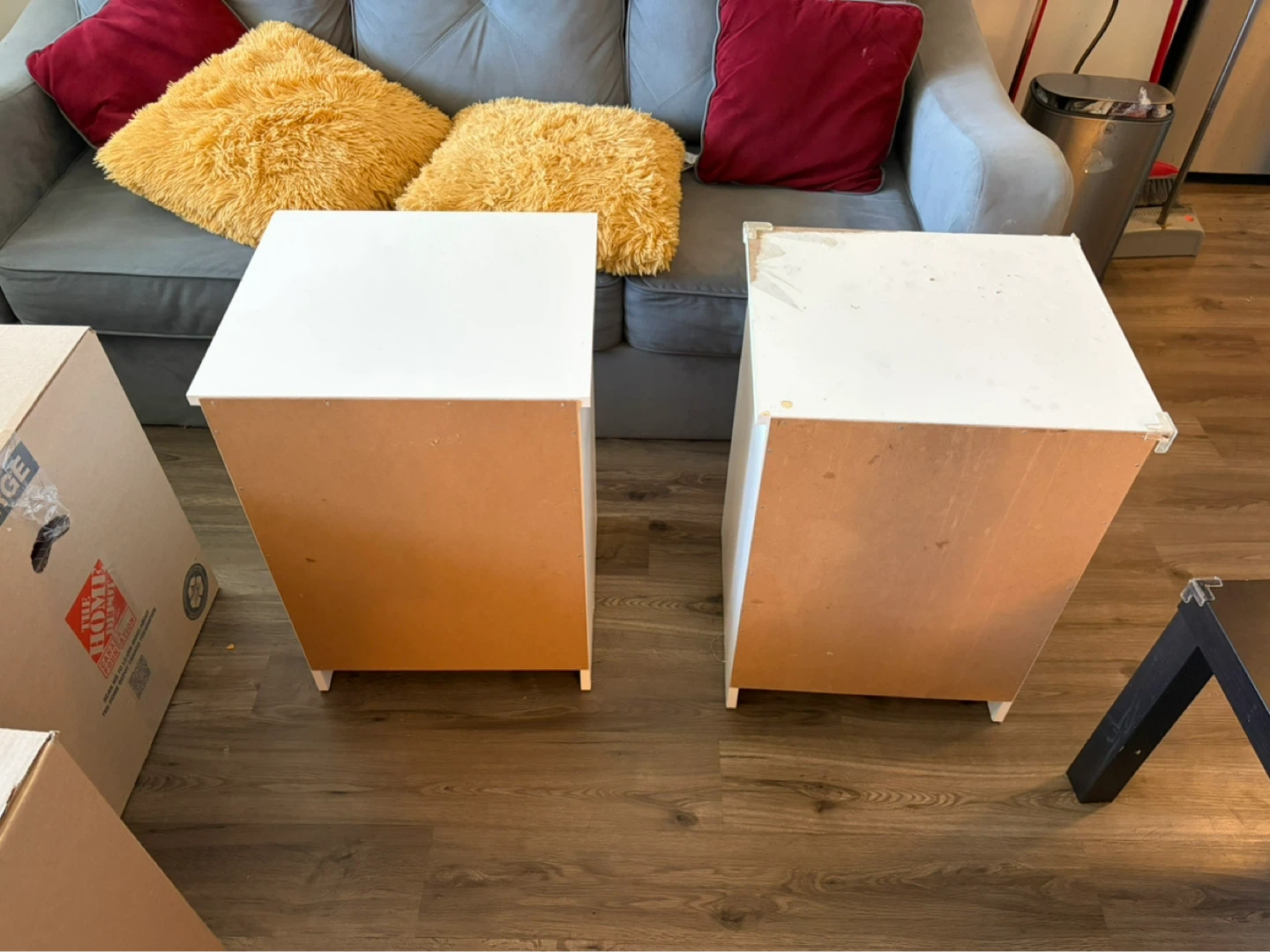 White Nightstands with Drawer - Set of 2 - photo 3