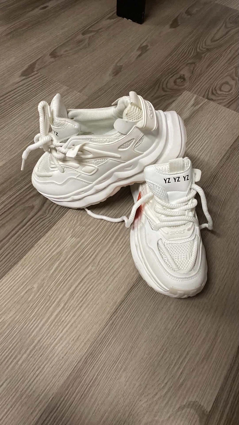 👟 YZ Chunky Platform All White Sneakers