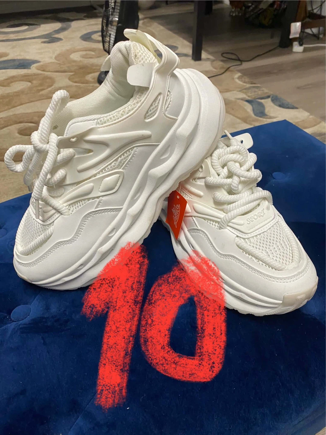 👟 YZ Chunky Platform All White Sneakers - photo 2