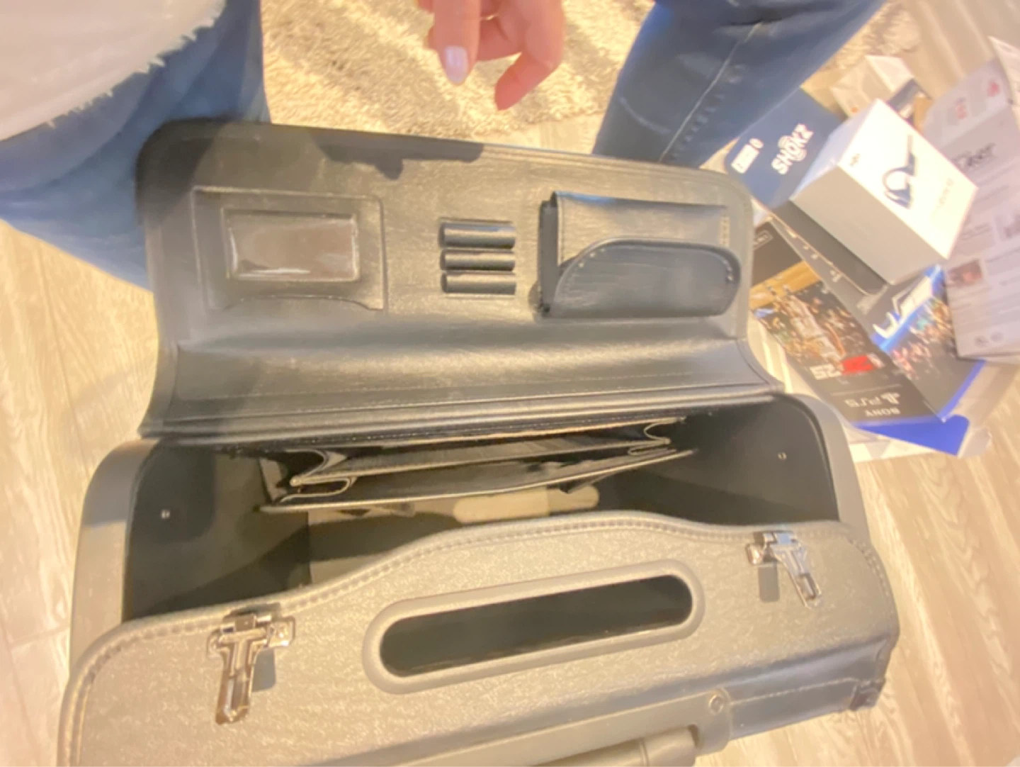 Black Rolling Briefcase with Combination Locks - photo 2
