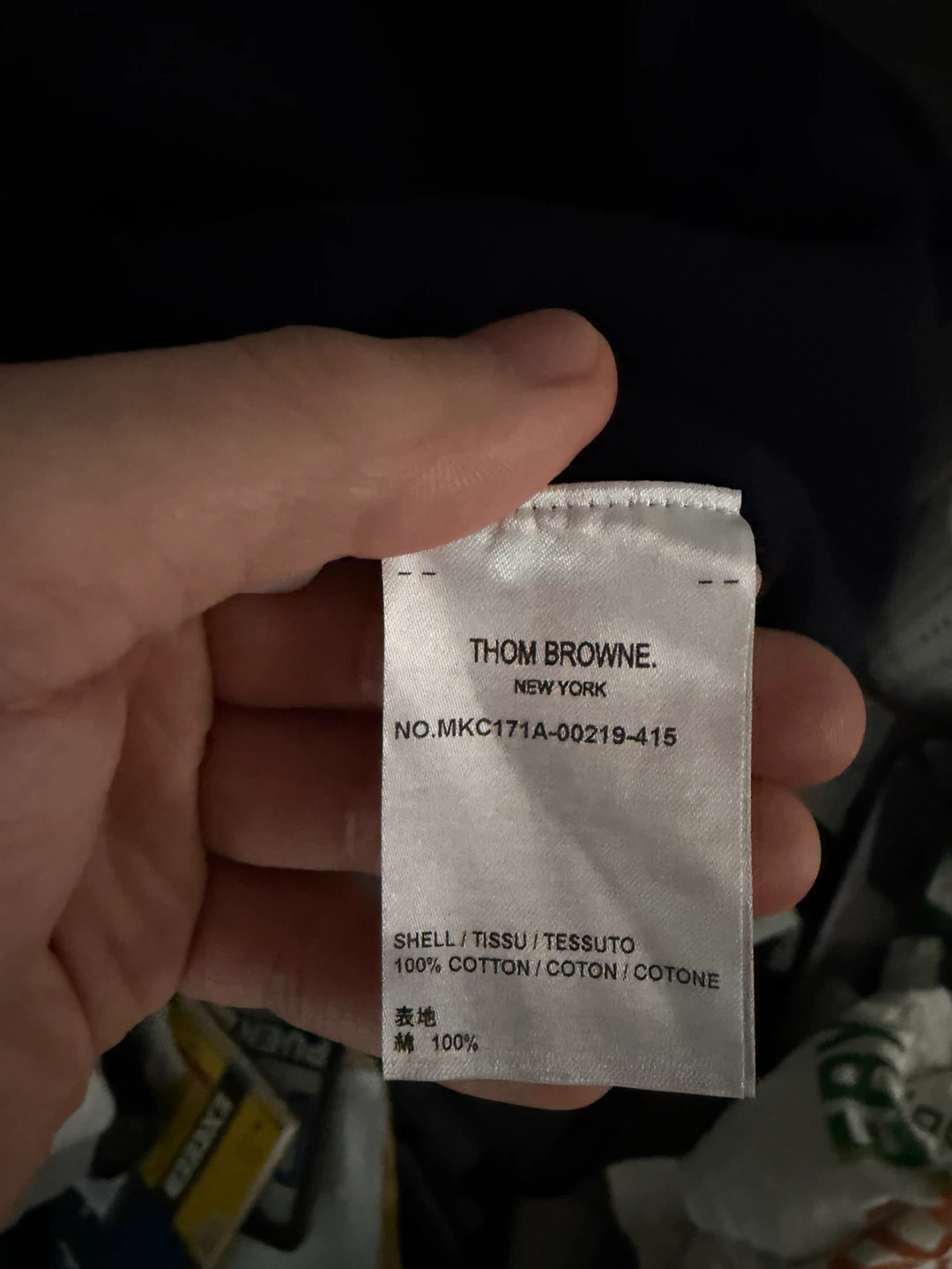 Authentic Thom Browne 4-Bar Milano Stitch V-Neck Cardigan - Navy - photo 3