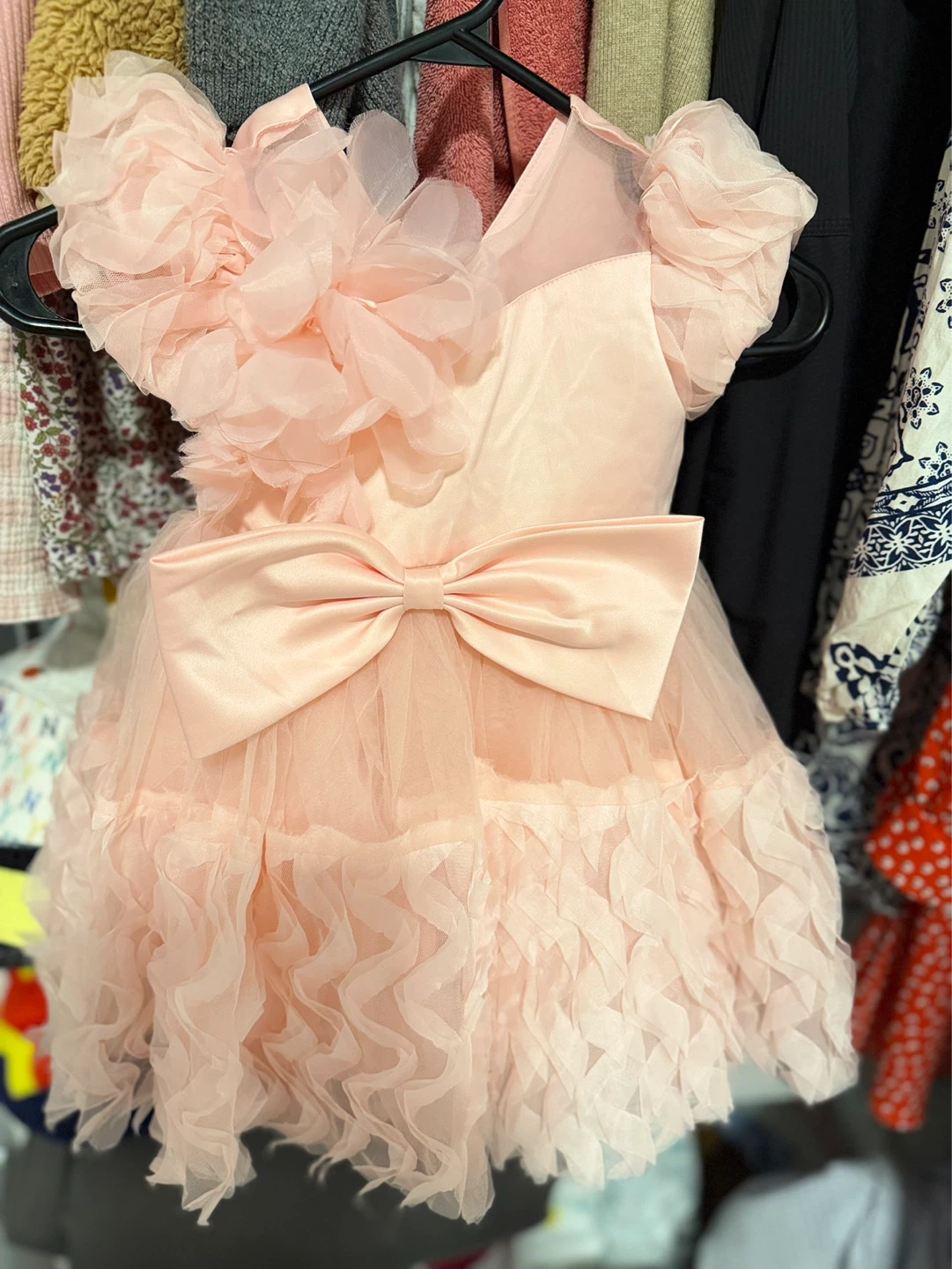 Pink Tulle Dress with Bow 18 - 24M - photo 2