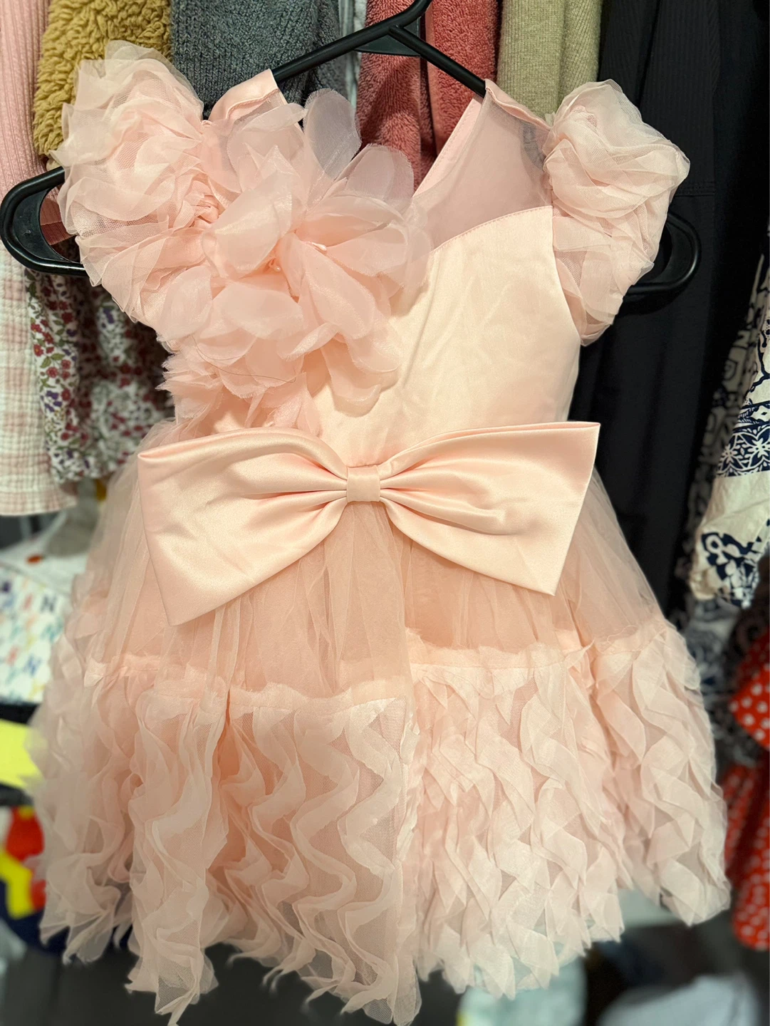 Pink Tulle Dress with Bow 18 - 24M