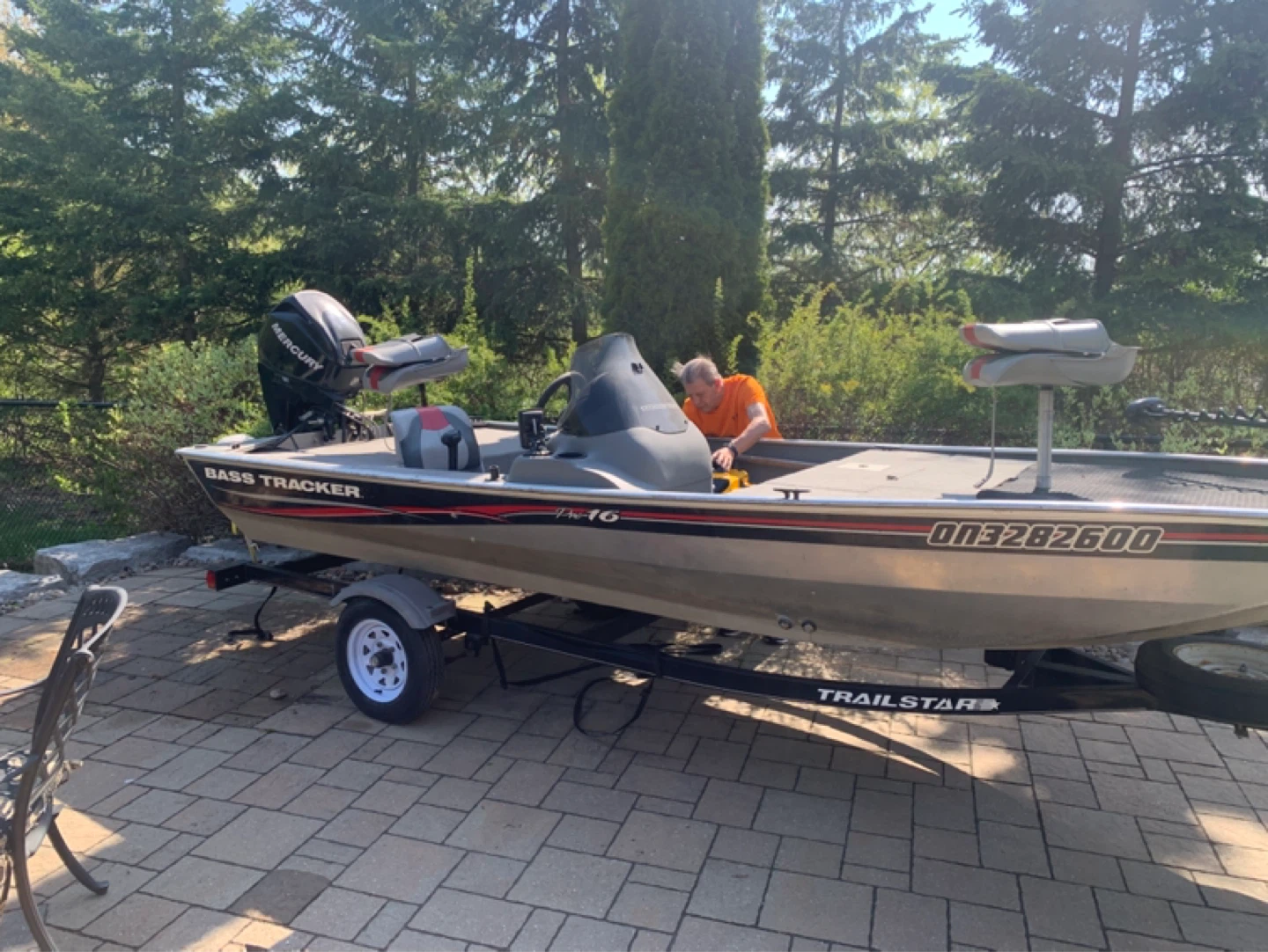 Bass Tracker Pro 16 Boat with Mercury Outboard Motor
