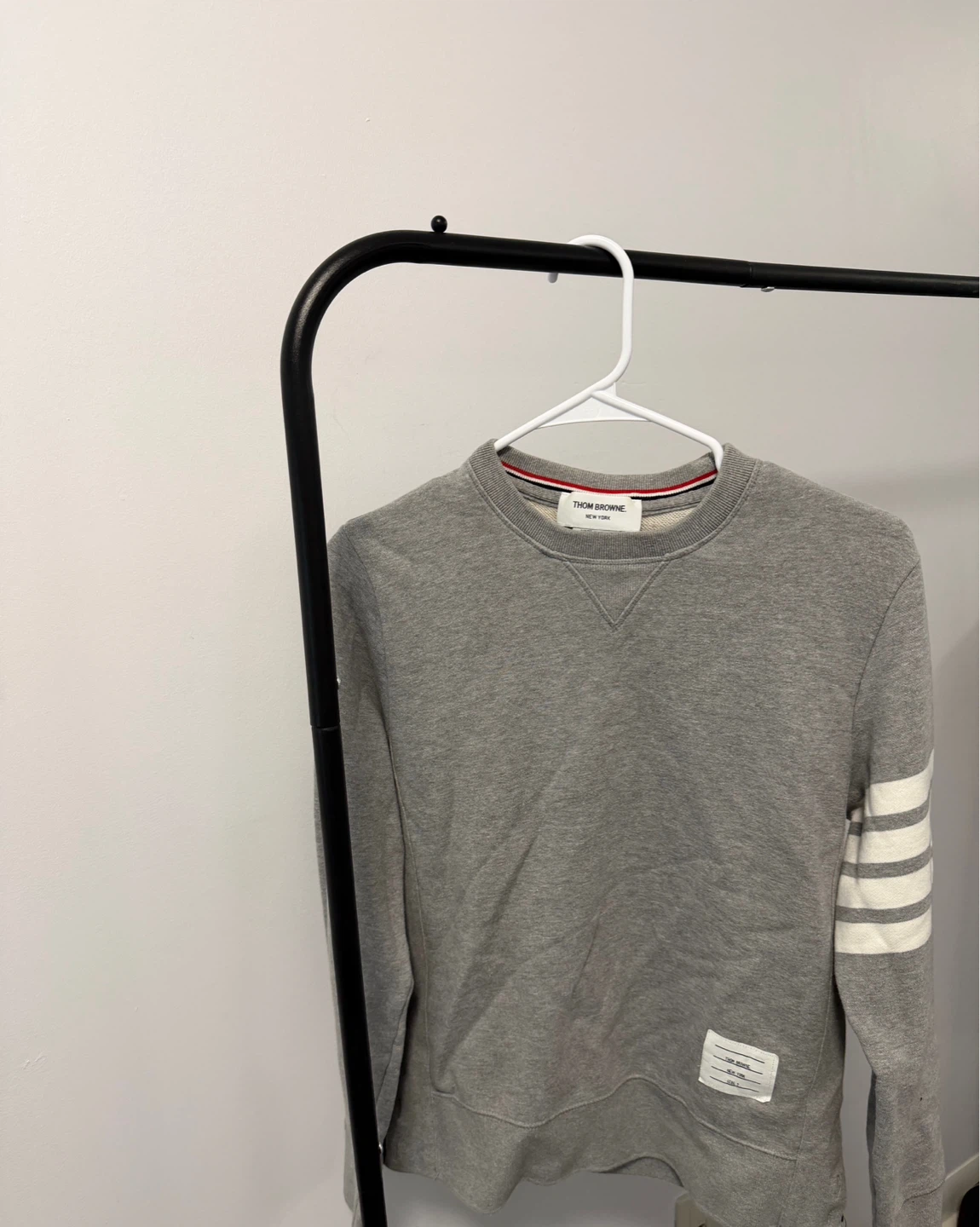 Authentic Thom Browne Classic Loopback 4-Bar Sweatshirt - Grey