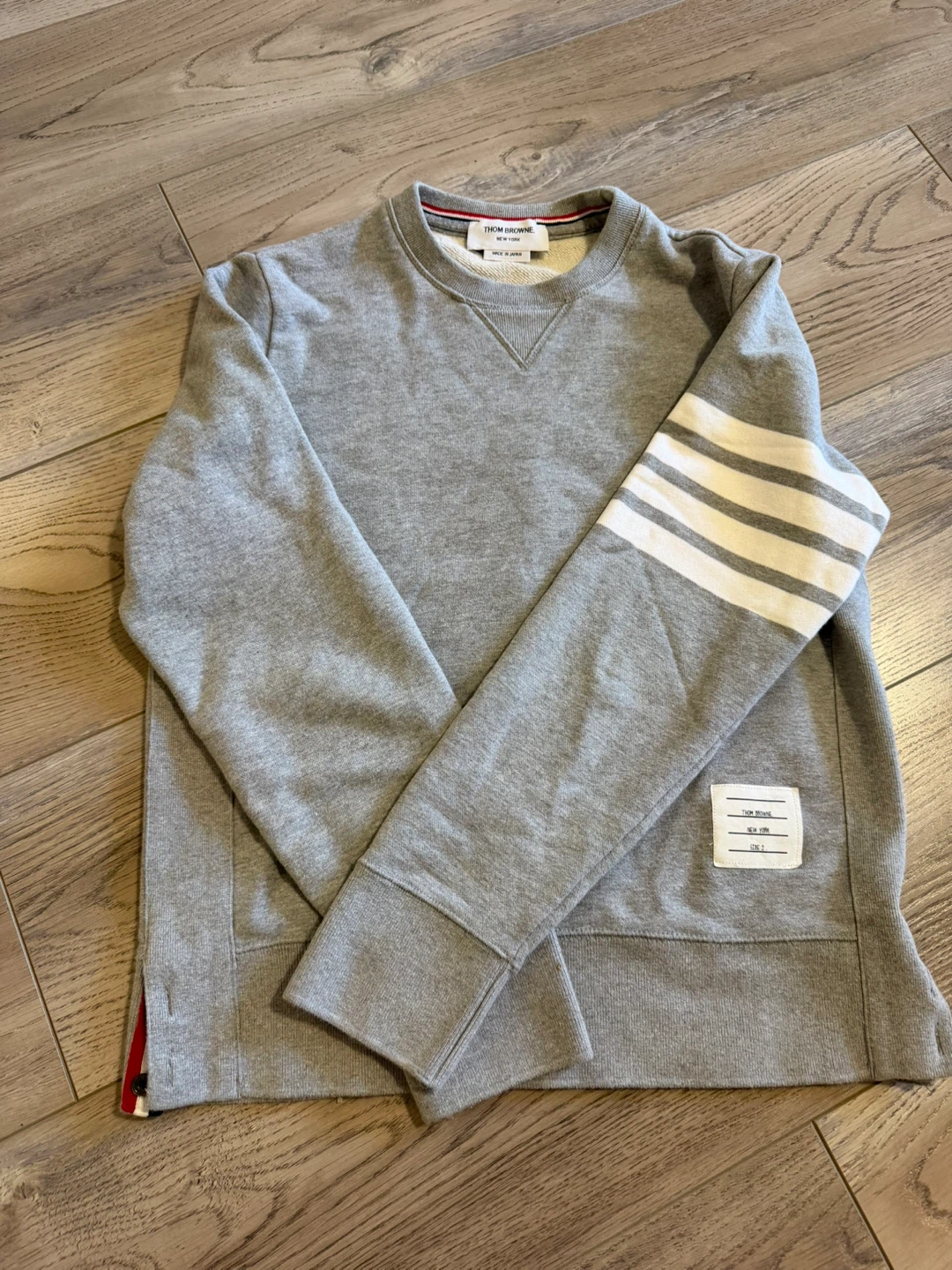 Authentic Thom Browne Classic Loopback 4-Bar Sweatshirt - Grey - photo 2