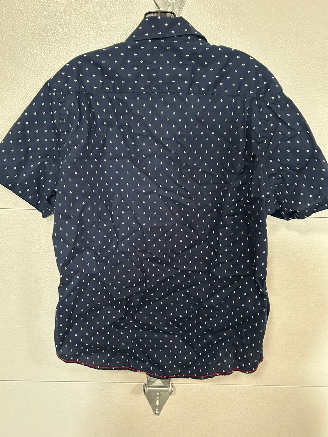 International Report Navy Anchor Print Button-Up Shirt L - photo 5