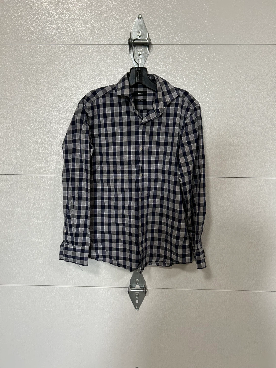 BOSS Slim Fit Easy Iron Checked Dress Shirt