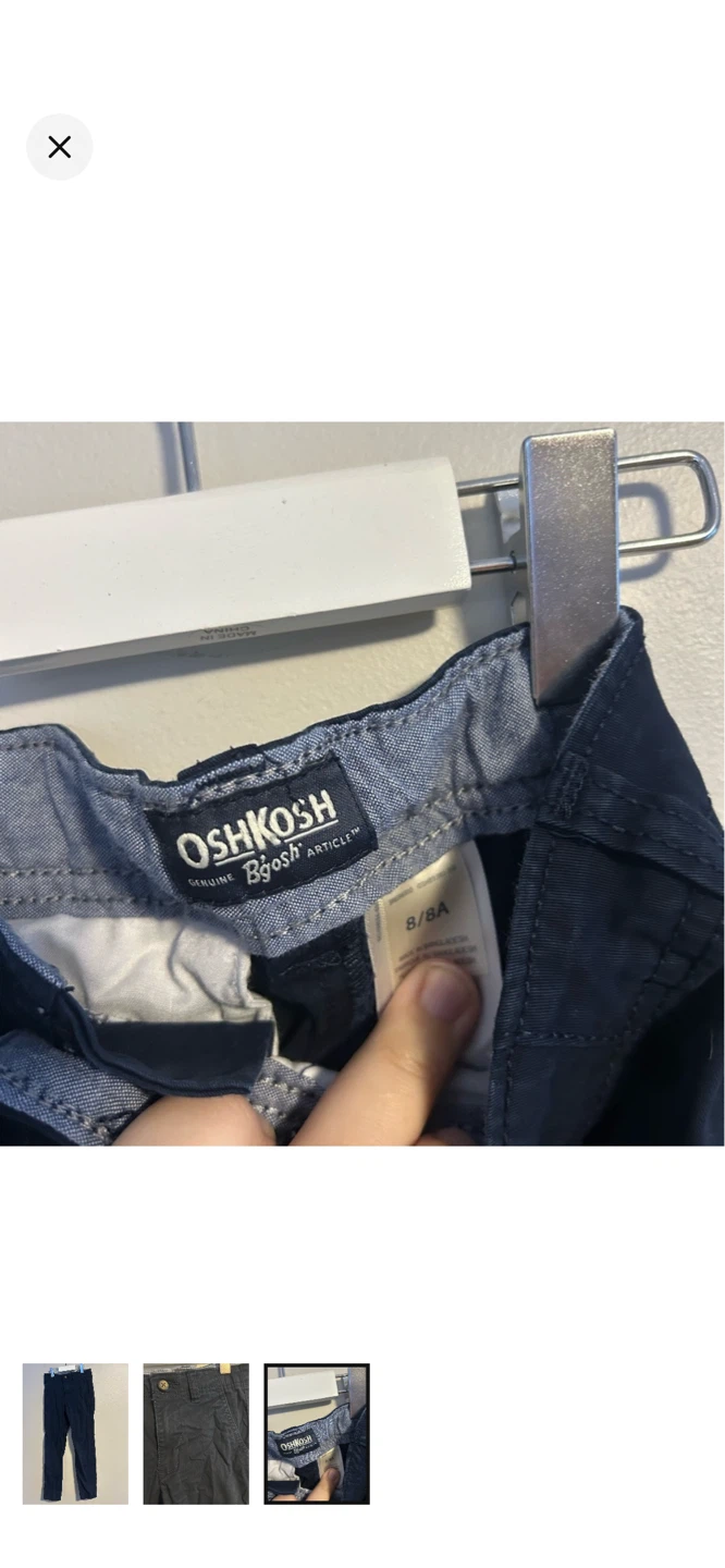 OshKosh B'gosh Navy Chinos Size 8 - photo 3