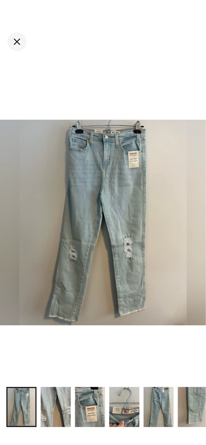 Levi Strauss Signature Women's Ankle Straight Jeans Size 16