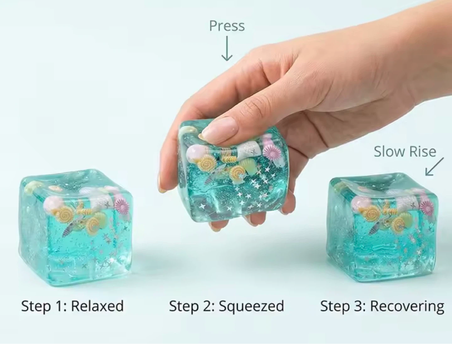Ice cube stress ball squishy - Sensory Toys, Needoh Fidget Toys - photo 3