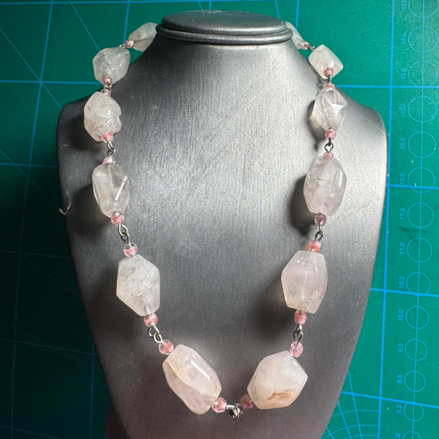 Chunky Rose Quartz Necklace