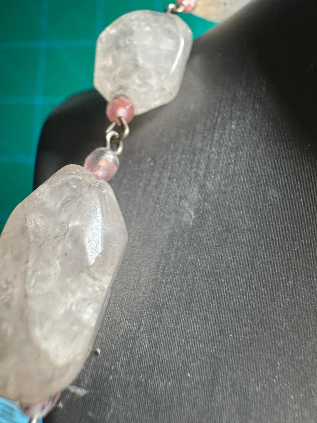 Chunky Rose Quartz Necklace - photo 3