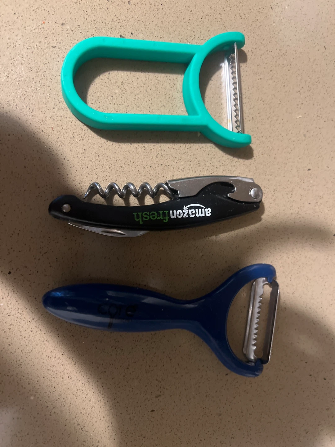 Amazon Fresh Corkscrew & 2 Peelers