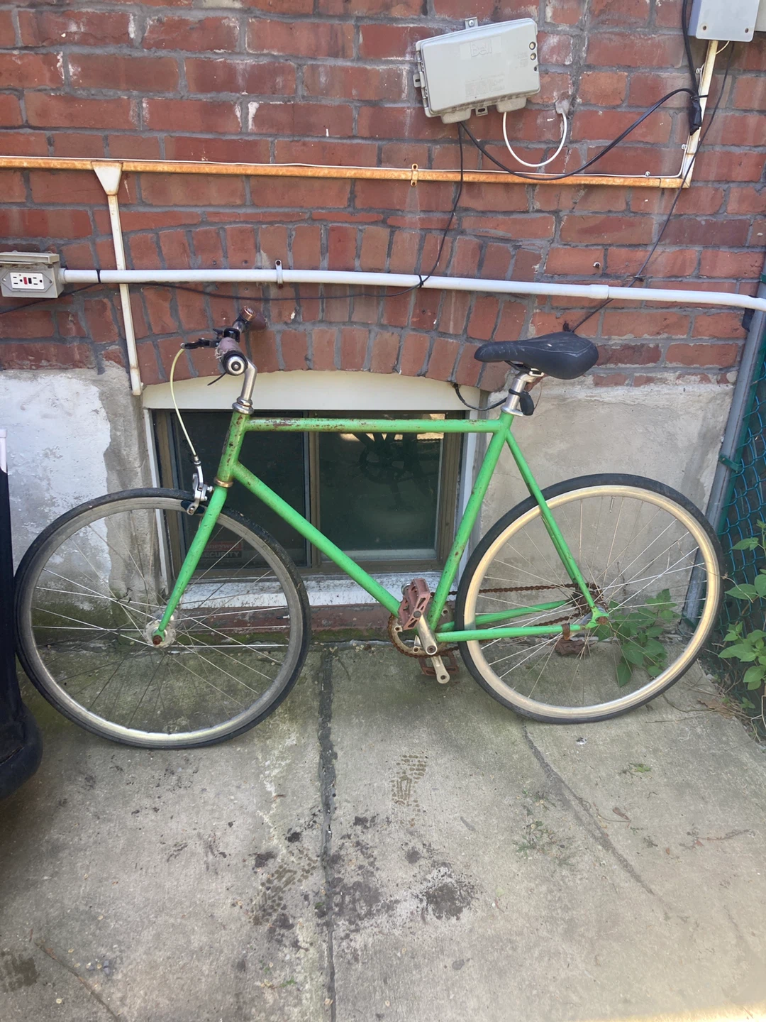 Green Single Speed Bicycle