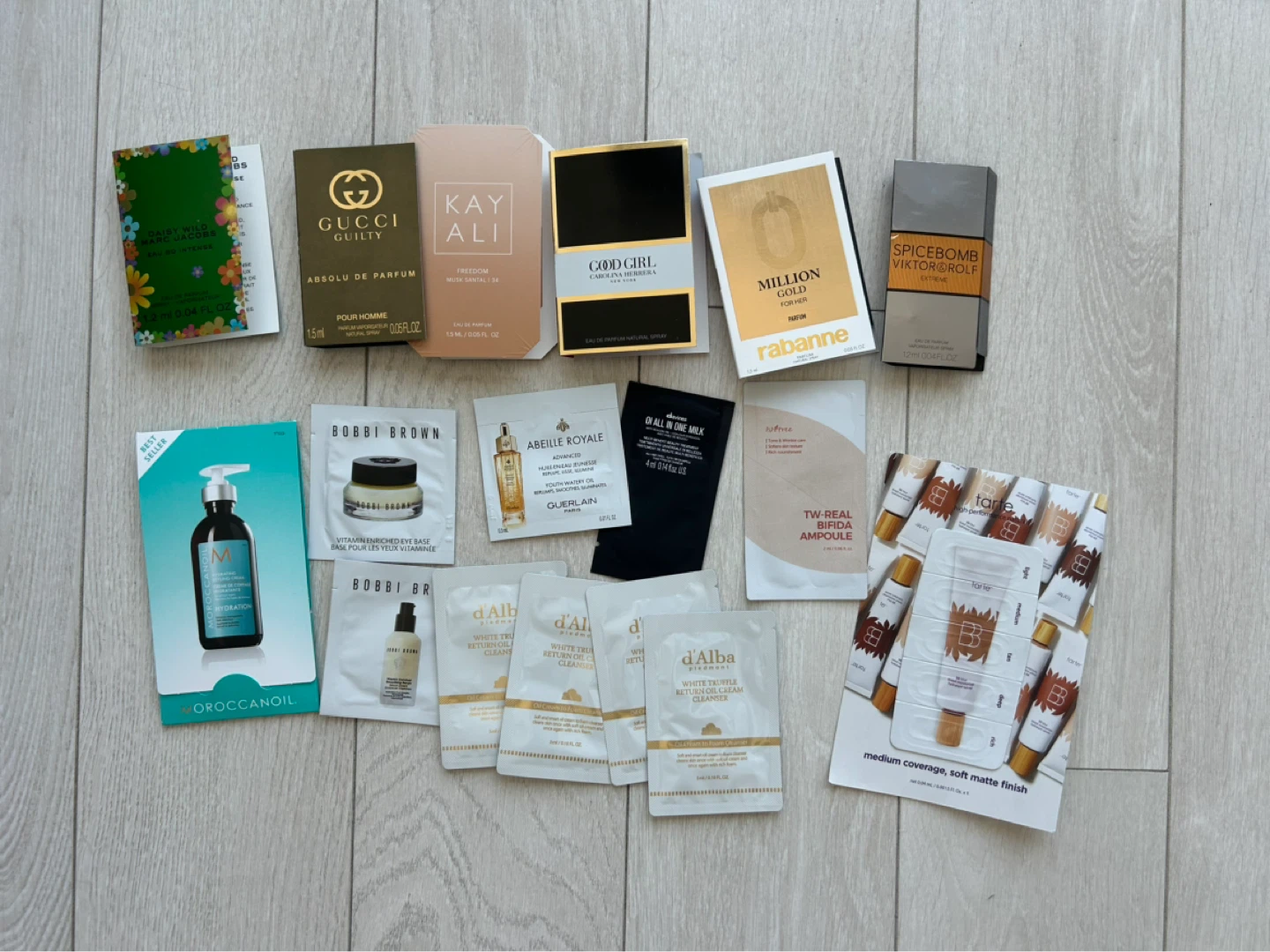 perfume & skincare samples