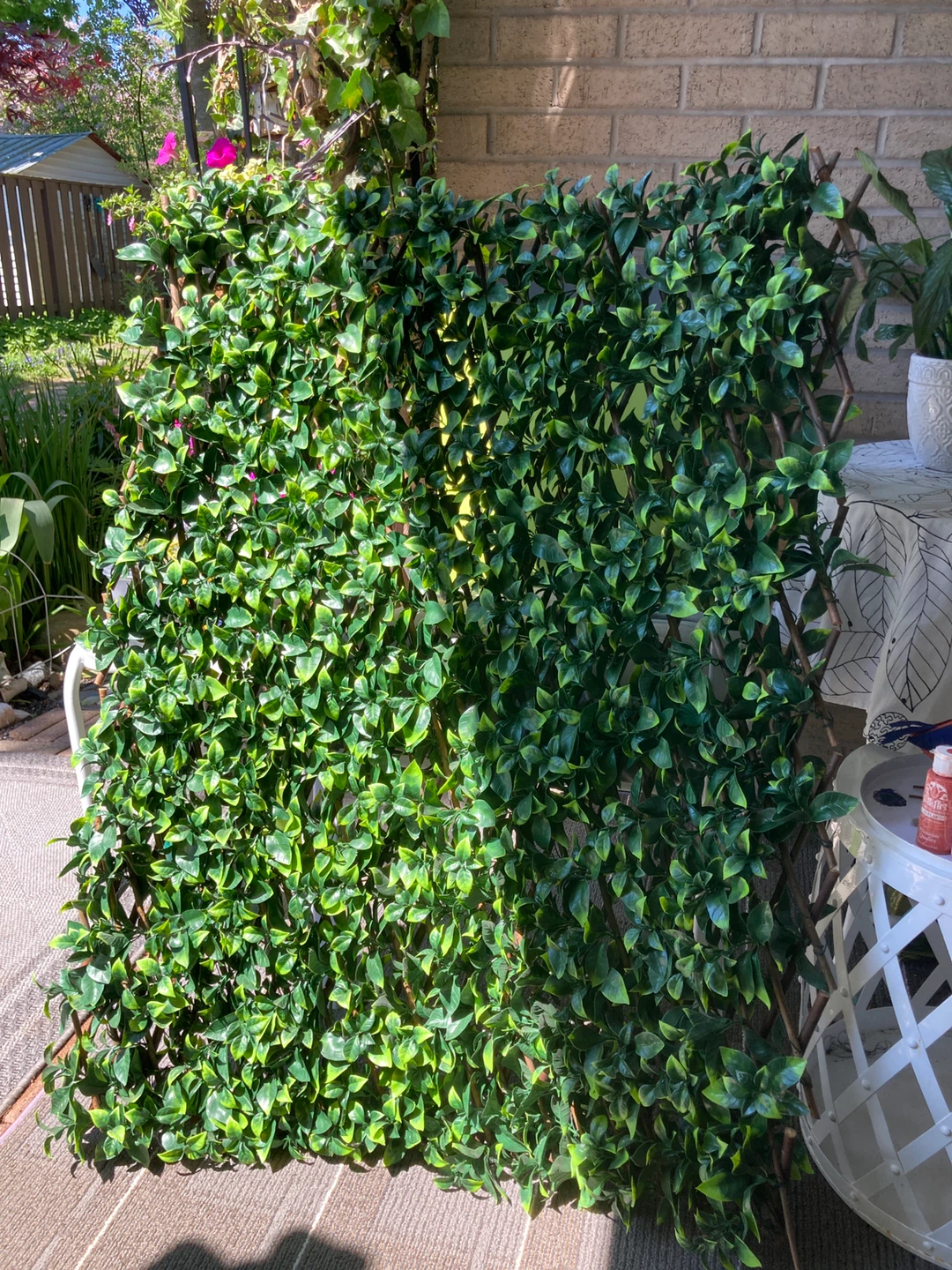 Naturae Decor Trellis 40-inch X 80-inch Rose Leaves