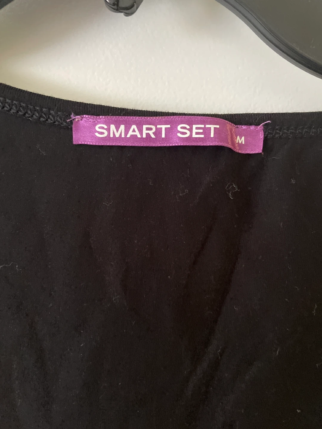 Smart Set Black Embellished T-Shirt - Size M - photo 2