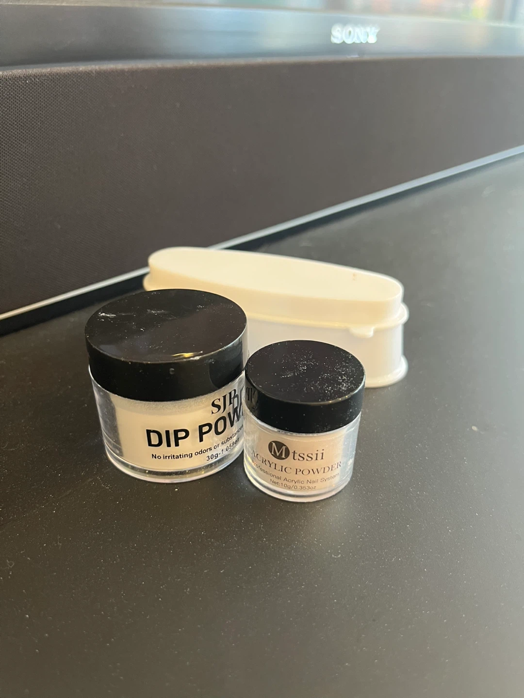 Dip Powder (white and pink) + tray
