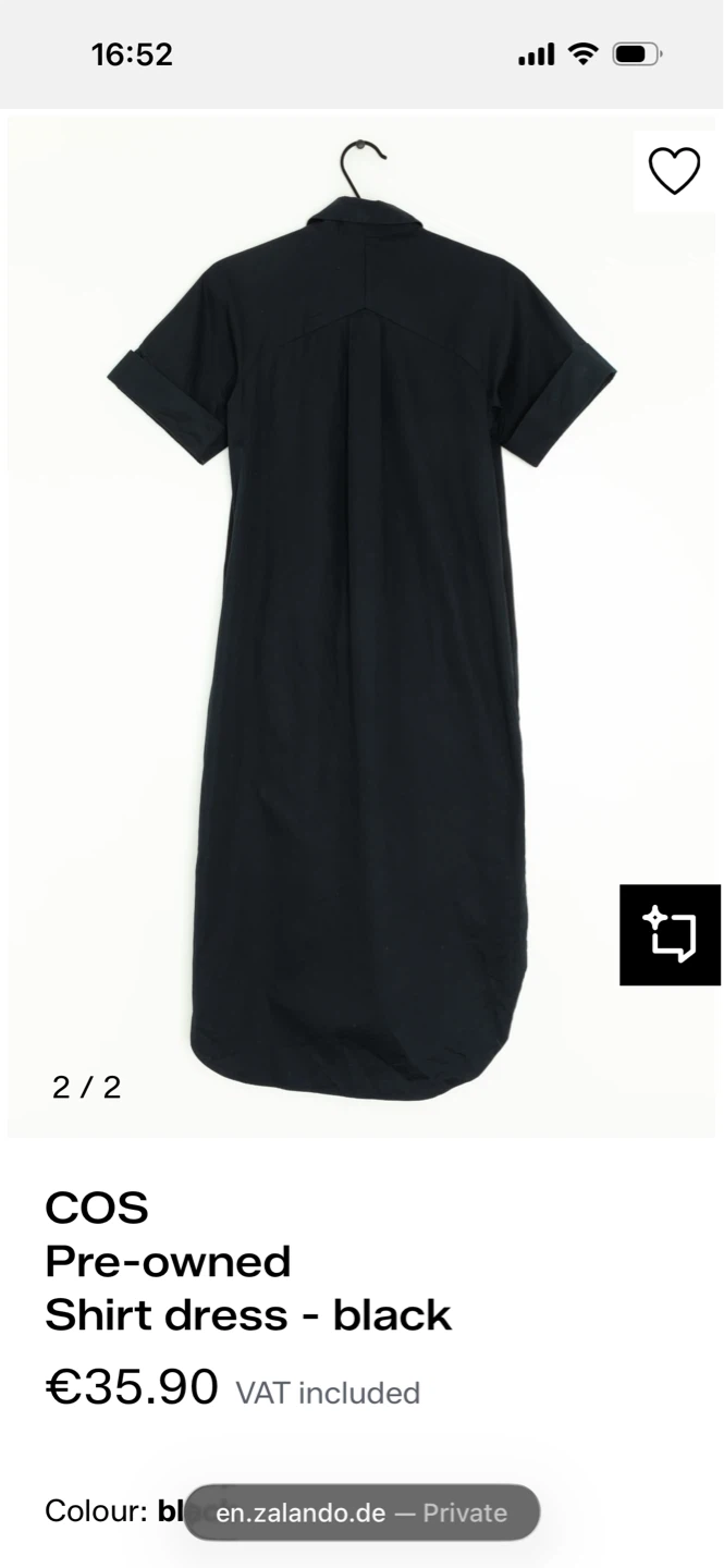COS Shirt Dress with belt - Black- size US 2 - photo 2