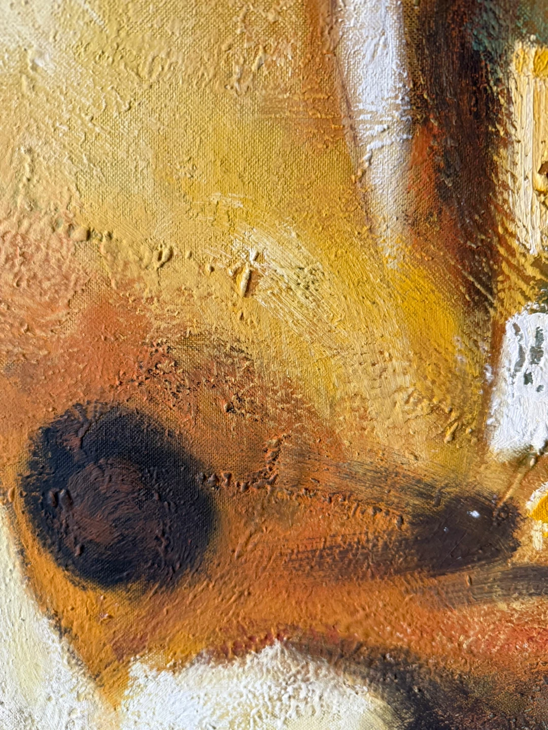 Set of 2 – 33”×33” Hand‑Painted Abstracts – Metal Frames - photo 4