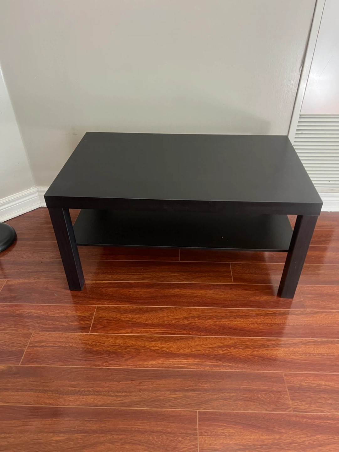 Dark Brown Coffee Table with Shelf