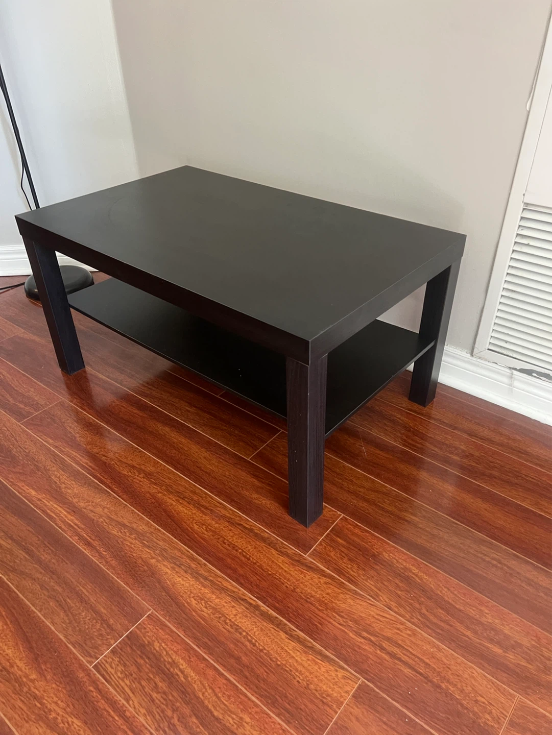 Dark Brown Coffee Table with Shelf - photo 2