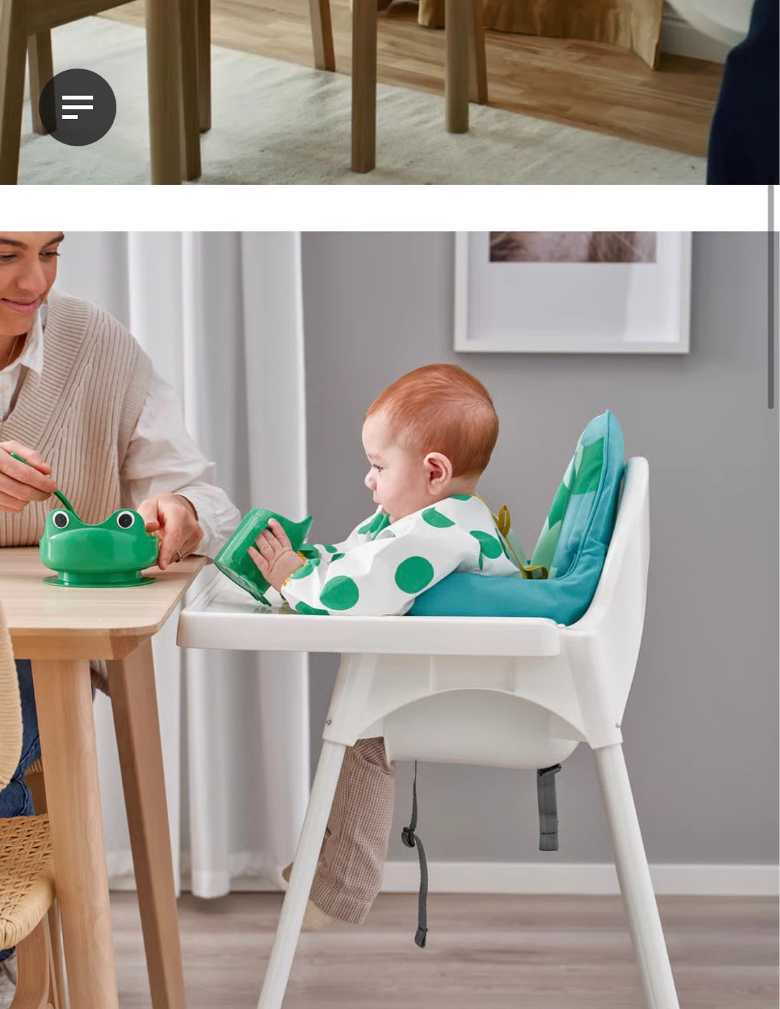 High Chair with Tray White x 2 - photo 2