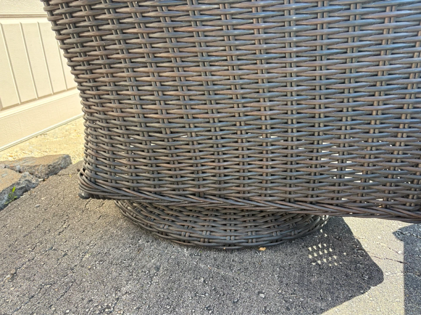 Wicker Patio Chair with Ottoman - photo 3