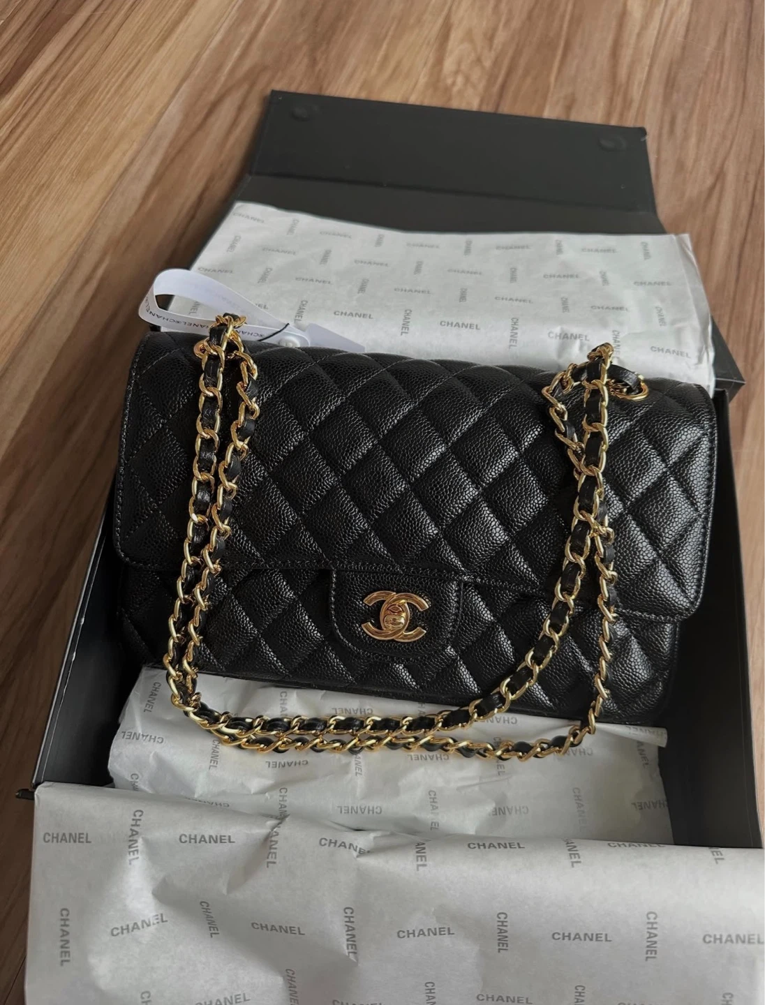 Chanel Black Leather Flap Bag - photo 2