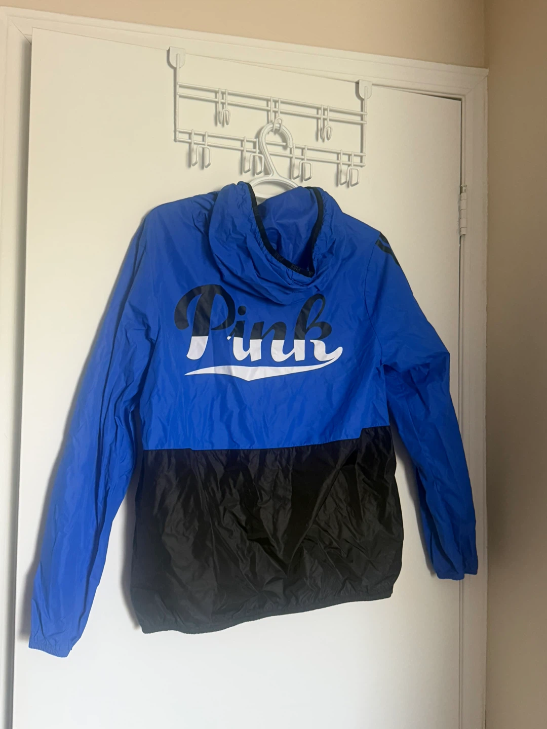 PINK Blue Black Windbreaker Jacket - photo 3