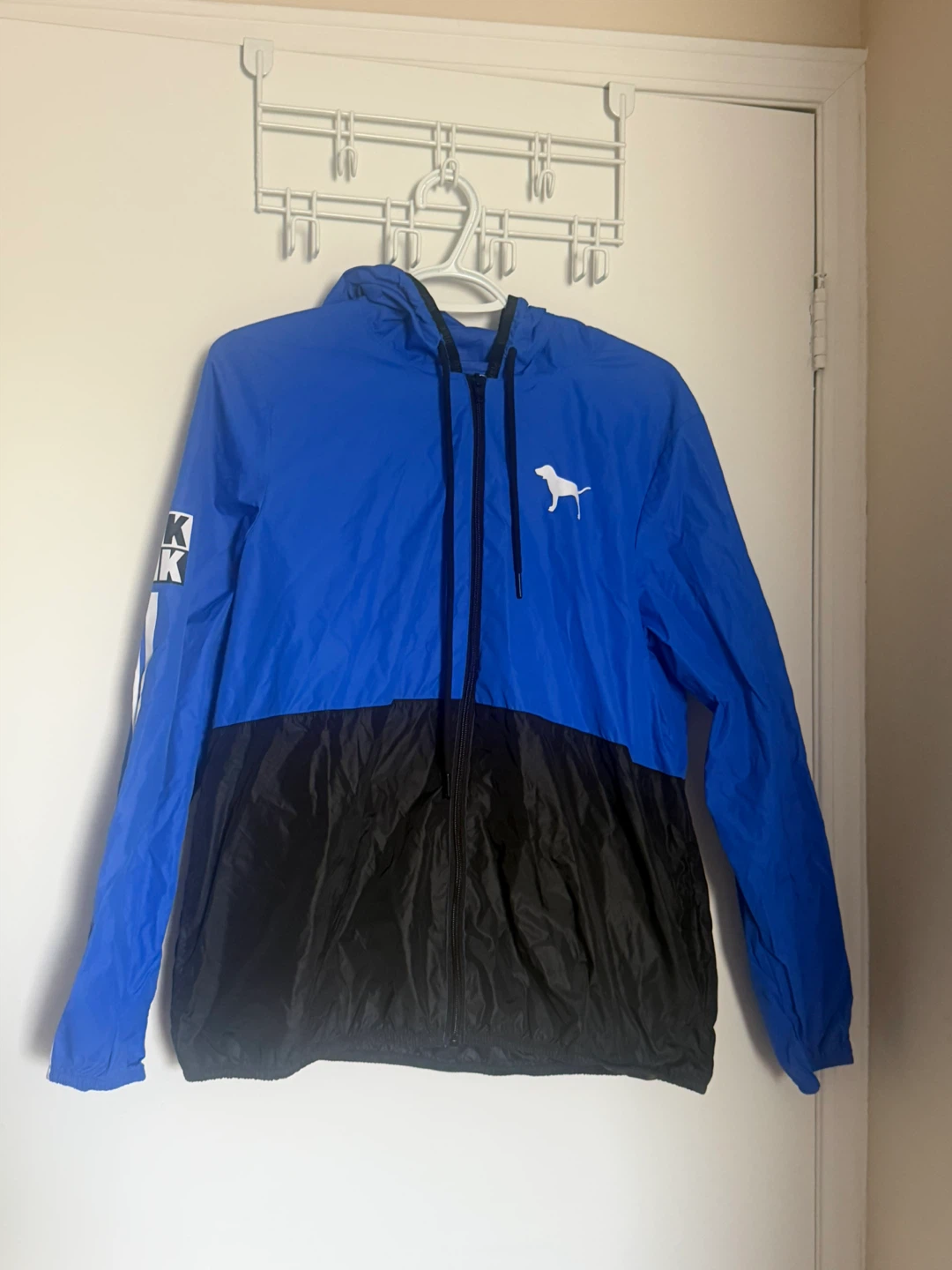 PINK Blue Black Windbreaker Jacket