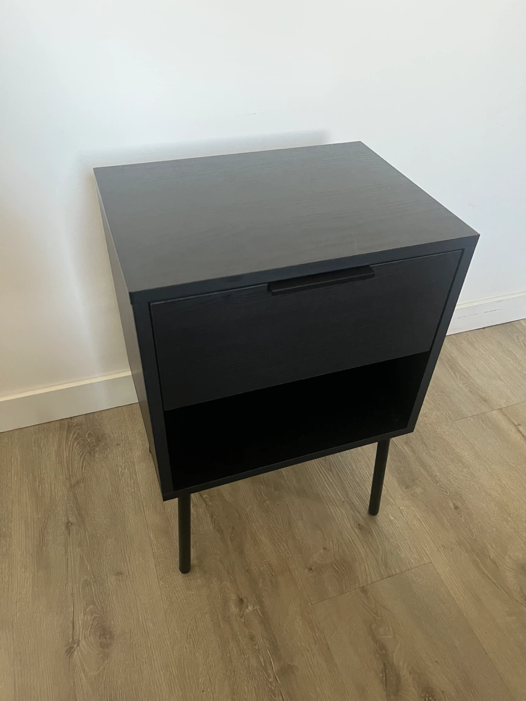Bouclair Black Side Table with Drawer