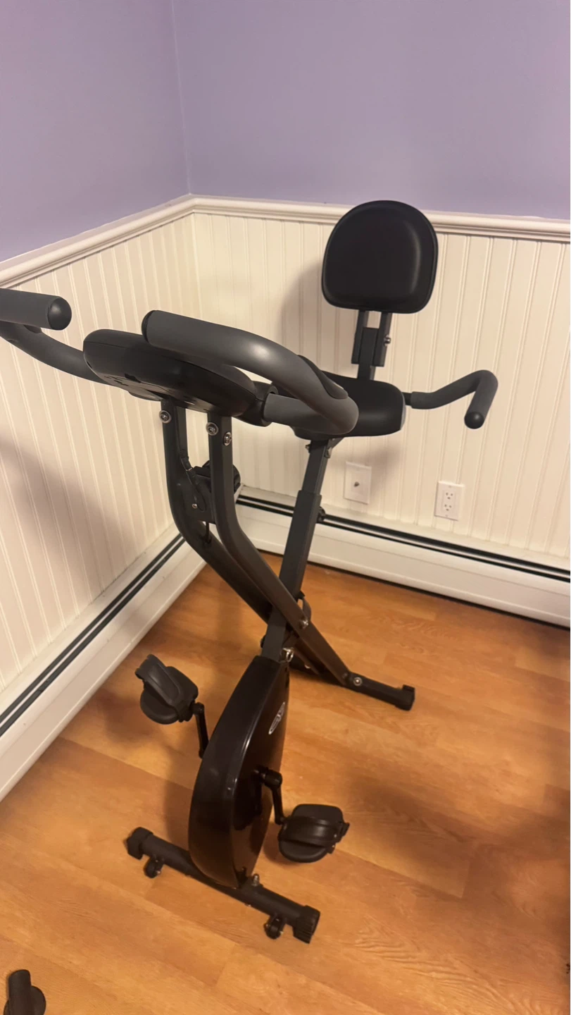 Black Exercise Bike with Back Support - photo 3