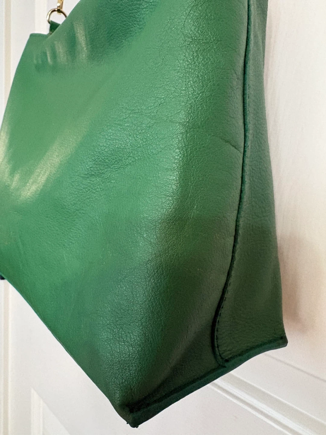 Anna Paola Emerald Green Italian Leather Satchel Bag - photo 5